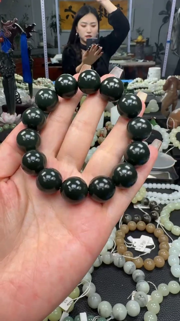 未镶嵌手串和田玉新疆塔青卡16