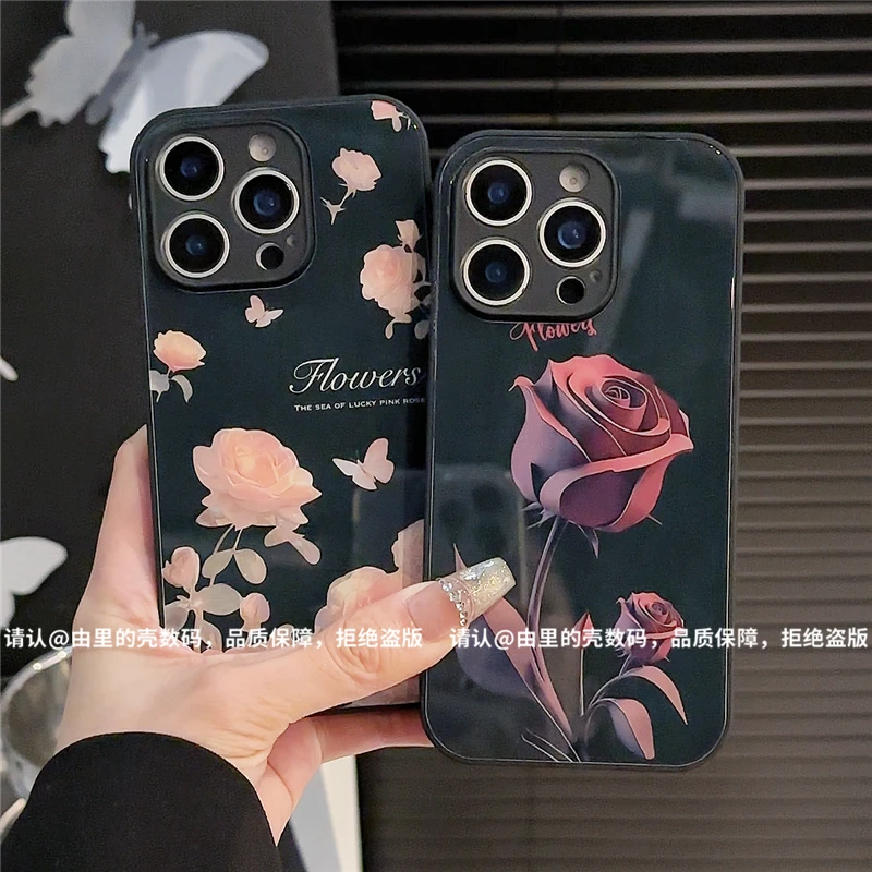 玻璃壳适用苹果16/iphone/华为荣耀/OPPO/VIVO/小米/手机壳爆款潮