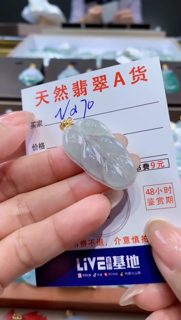 颈饰未镶嵌翡翠天然缅甸翡翠A货挂件