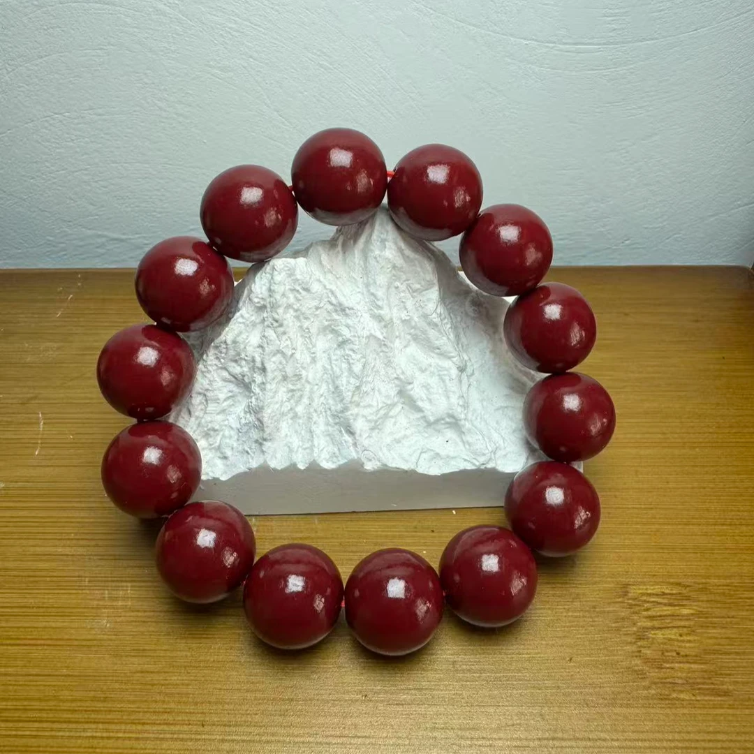 含辰砂工艺品【秋哥】zs素圈手串