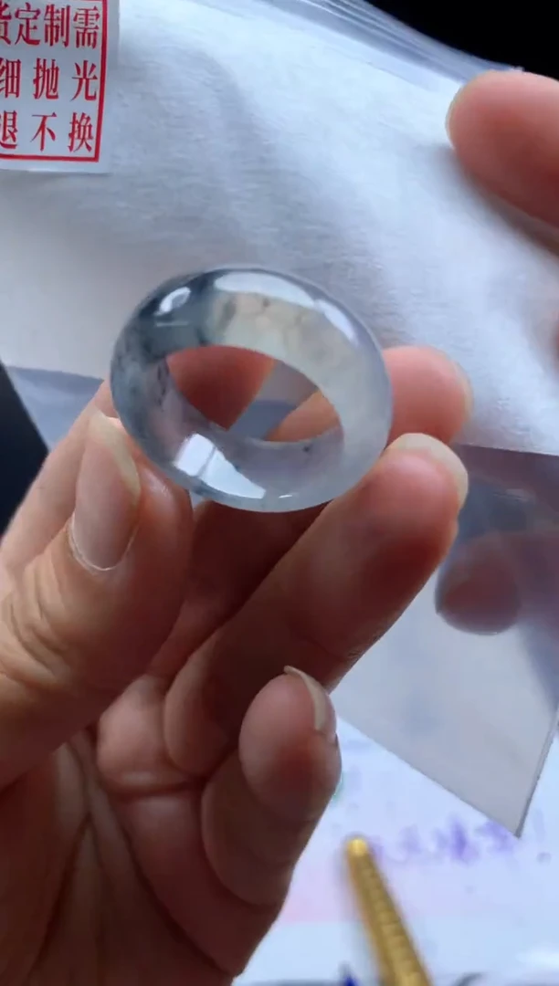 未镶嵌定制翡翠毛货需精细抛光戒圈 21#