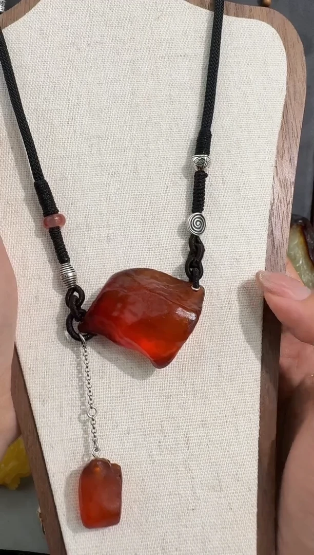 未镶嵌琥珀裸石安*～琥珀