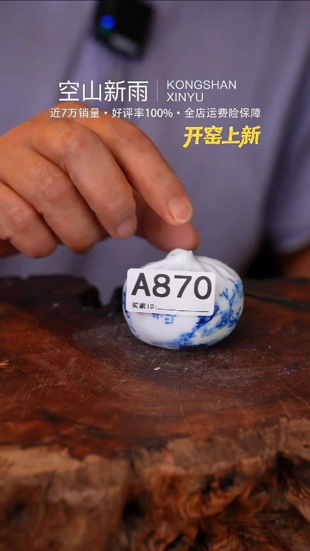 瓷片空山新雨高温瓷器870