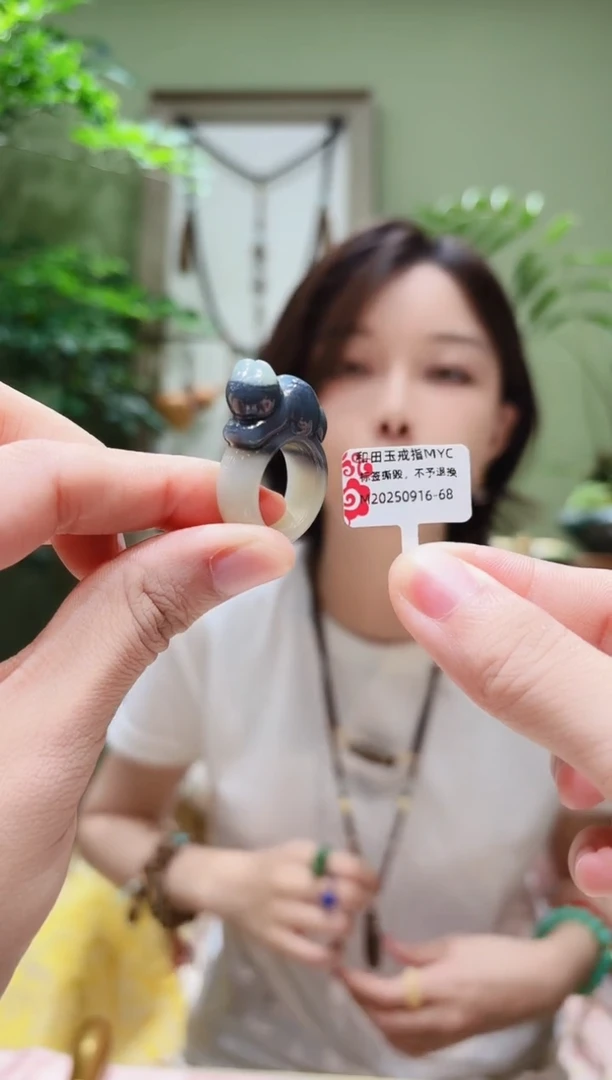 未镶嵌戒指和田玉水***姐戒指MYC0916-68
