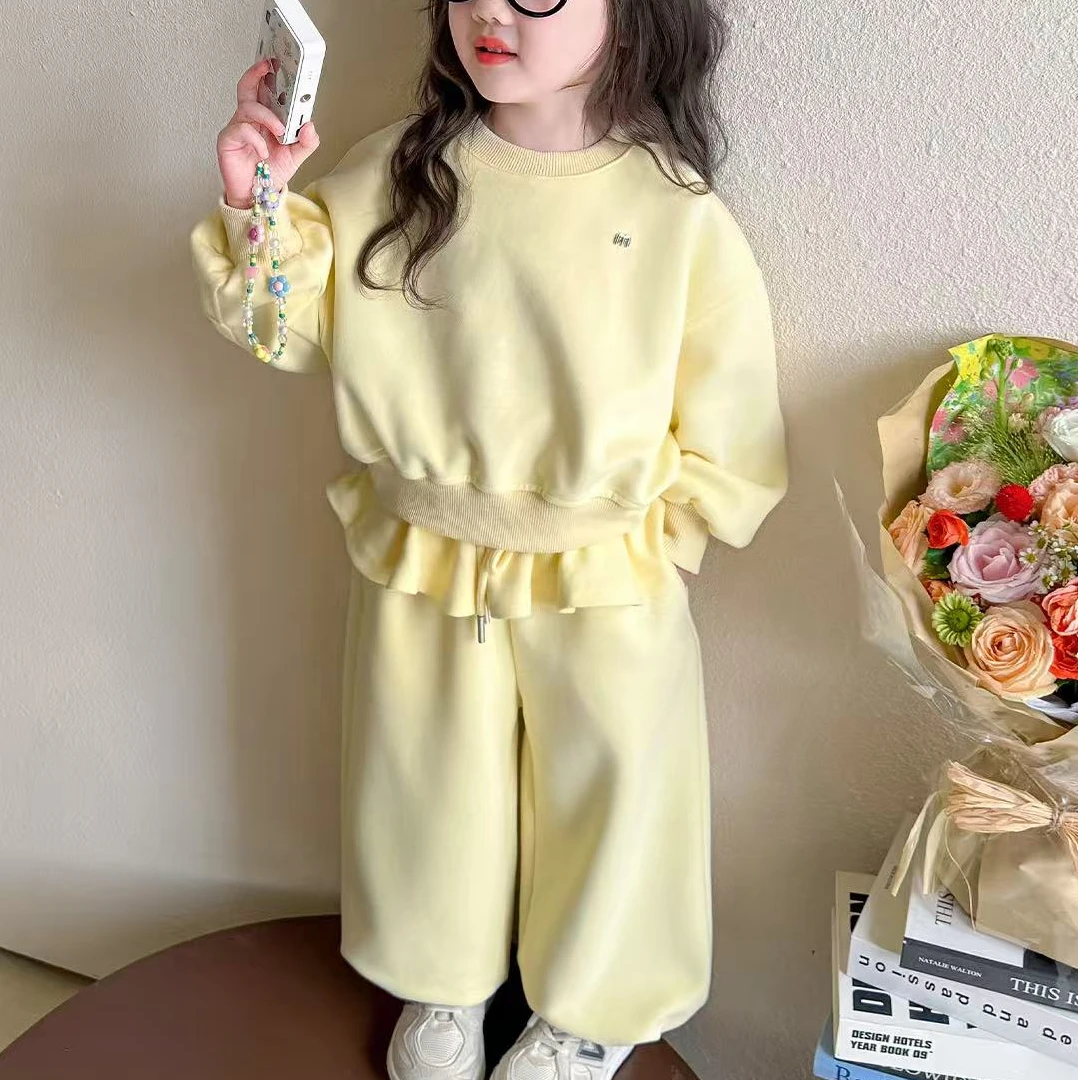 女童套装秋季新款儿童洋气可爱秋装女宝宝时髦韩版休闲卫衣运动套