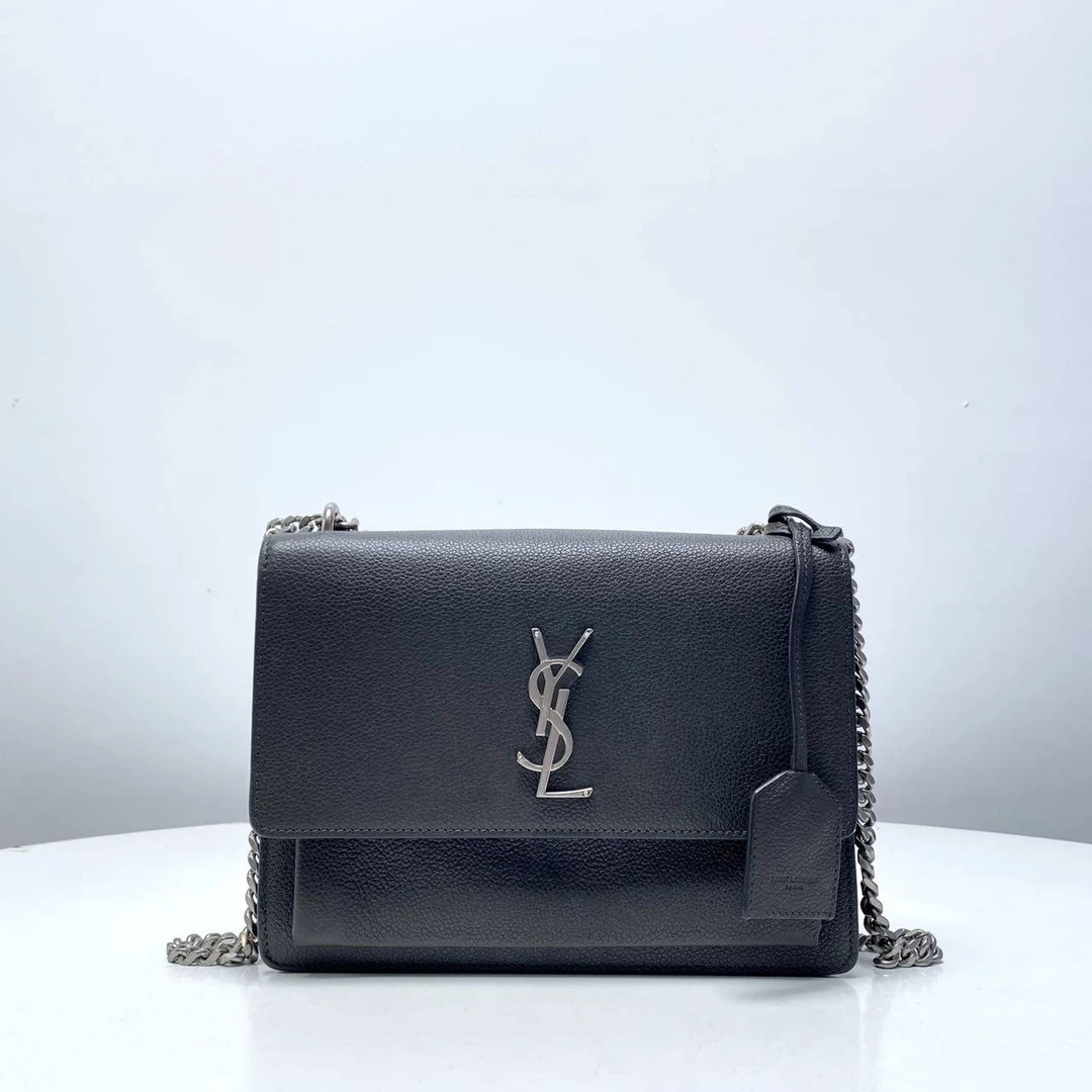 95新 YSL/圣罗兰 玺越奢品 圣罗兰灰色日落包THHZ2742