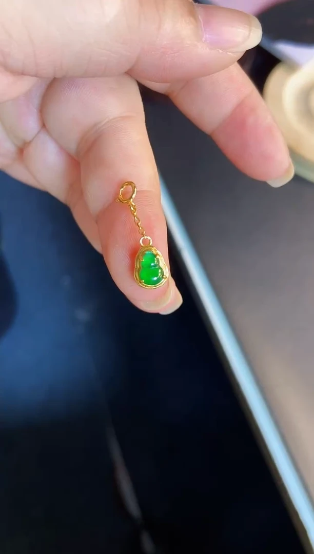 吊坠(不含链)银S925镶嵌翡翠1