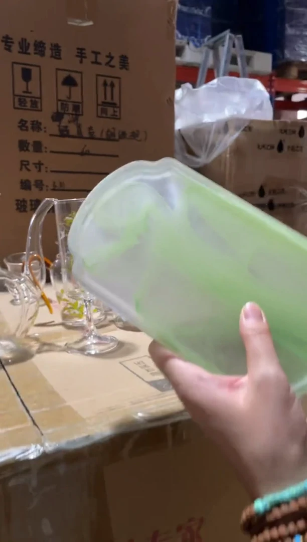 琉璃茶盘绿色长方