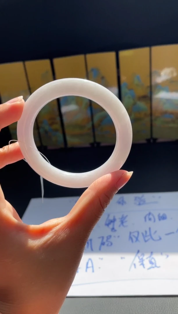 未镶嵌手镯翡翠15#天然缅甸A货翡翠手镯54-55圈口