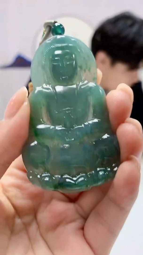 【闪购商品】定制翡翠未镶嵌5145ms-毛货170观音