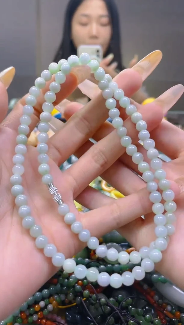 翡翠未镶嵌颈饰5MM/U/翡翠A货一图一物