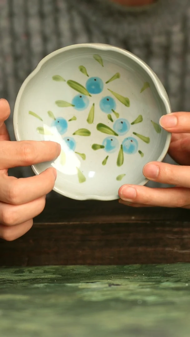 陶瓷青诗集手工手绘瓷器