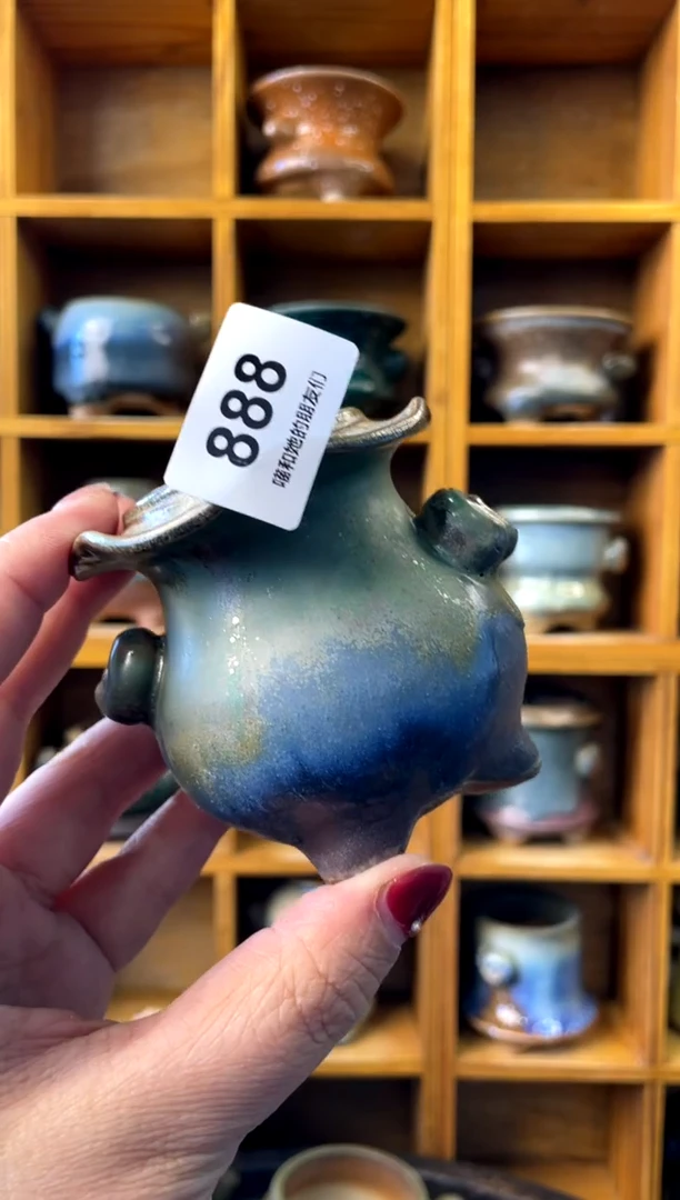 【闪购商品】陶888 内口4【喵喵团圆多肉盆】