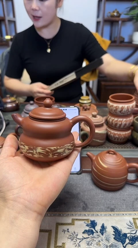 泥塑一*全手工葫芦壶，全手工