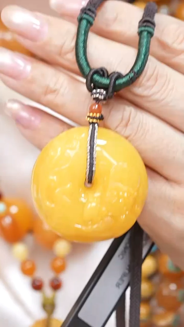 蜜蜡颈饰未镶嵌3157天然蜜蜡珠宝奇石云端妖孽石膏蜡全部保真