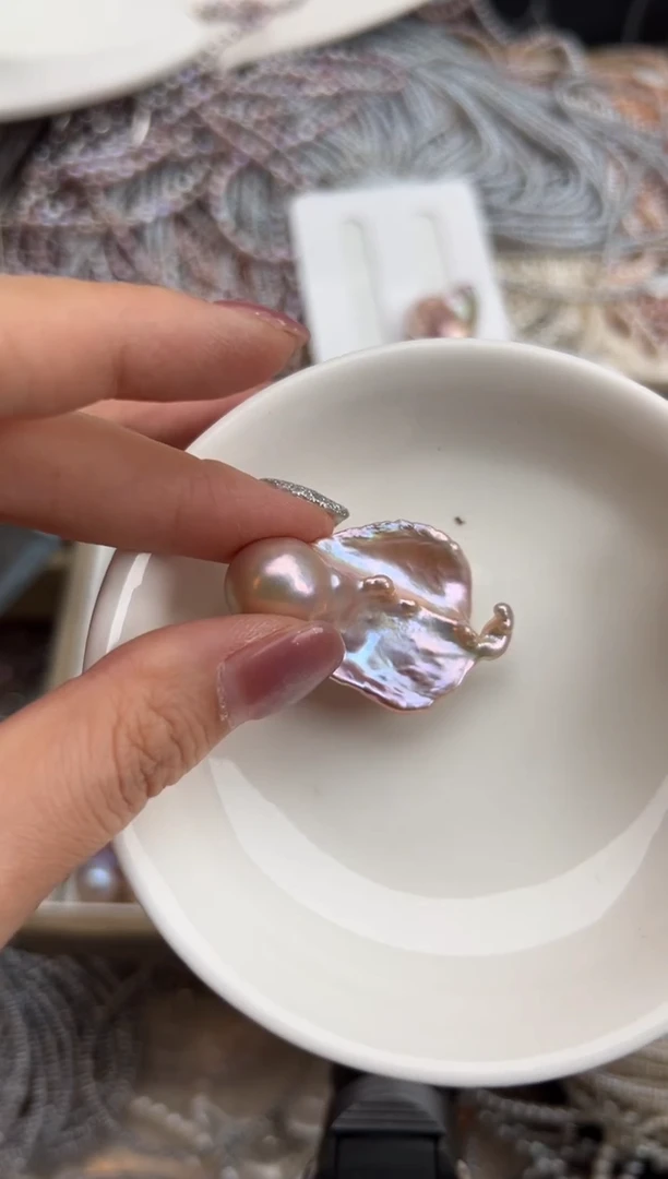 未镶嵌18淡水珍珠雅*巴洛克*珍珠吊坠（定制不退）