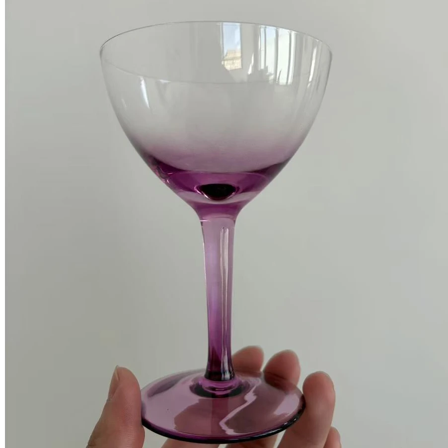 （拍一发二）紫挺高脚鸡尾酒杯香槟杯