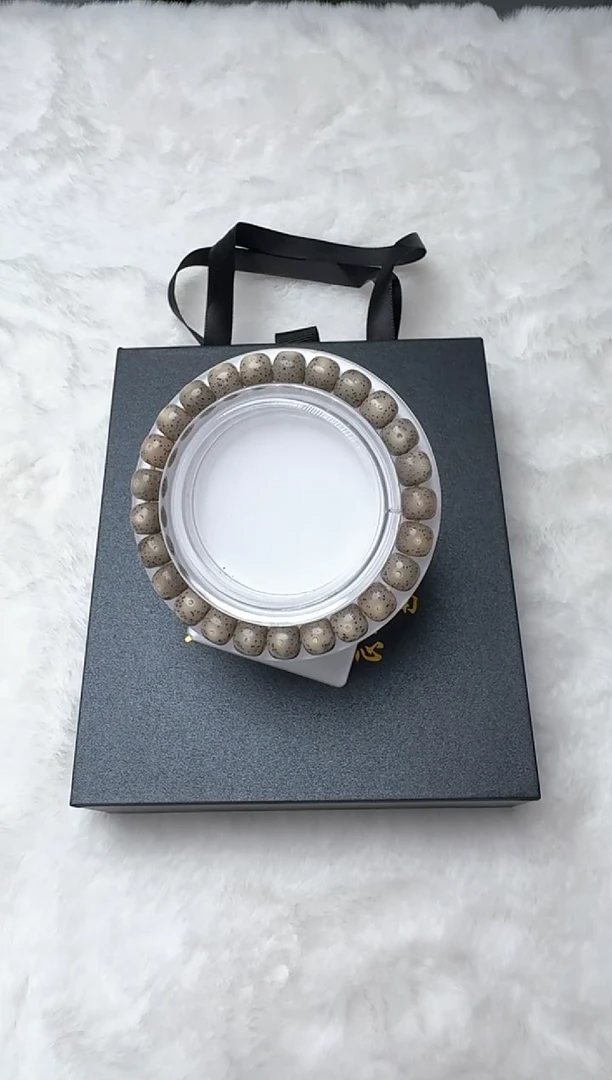 手串星月菩提粉糯灰冰