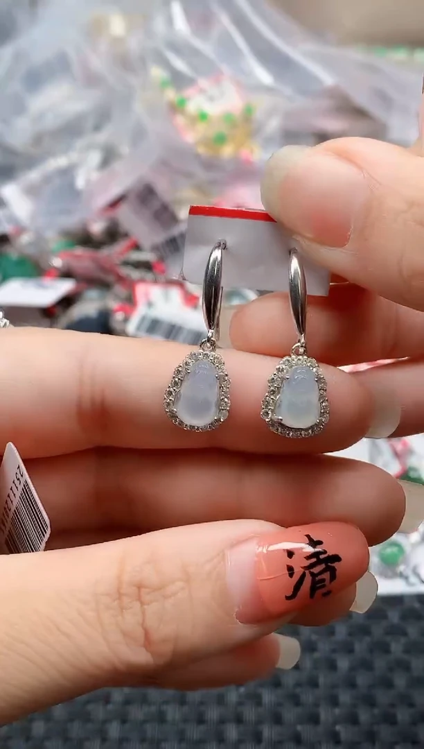 银S925镶嵌戒指翡翠天然A货缅甸翡翠