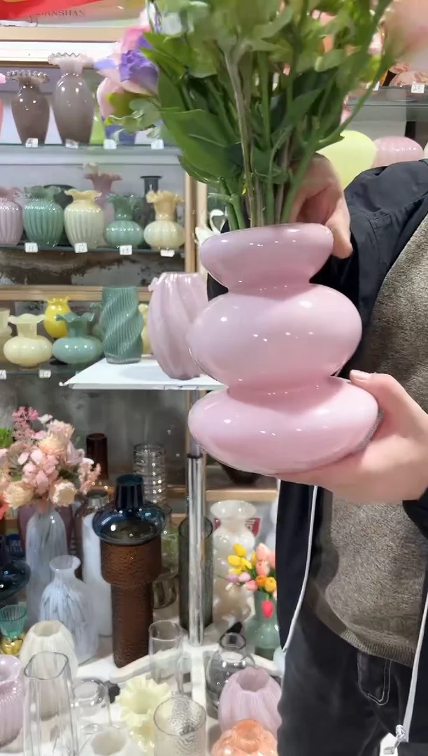 【闪购商品】无铅玻璃粉色三星锥