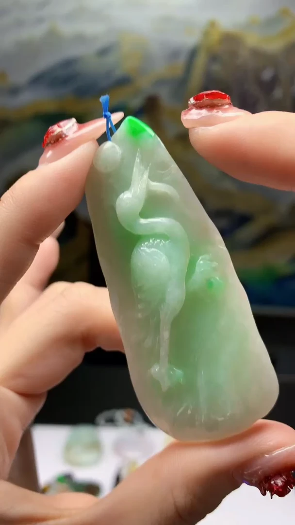 【闪购商品】定制翡翠未镶嵌1064ry-毛货挂件16