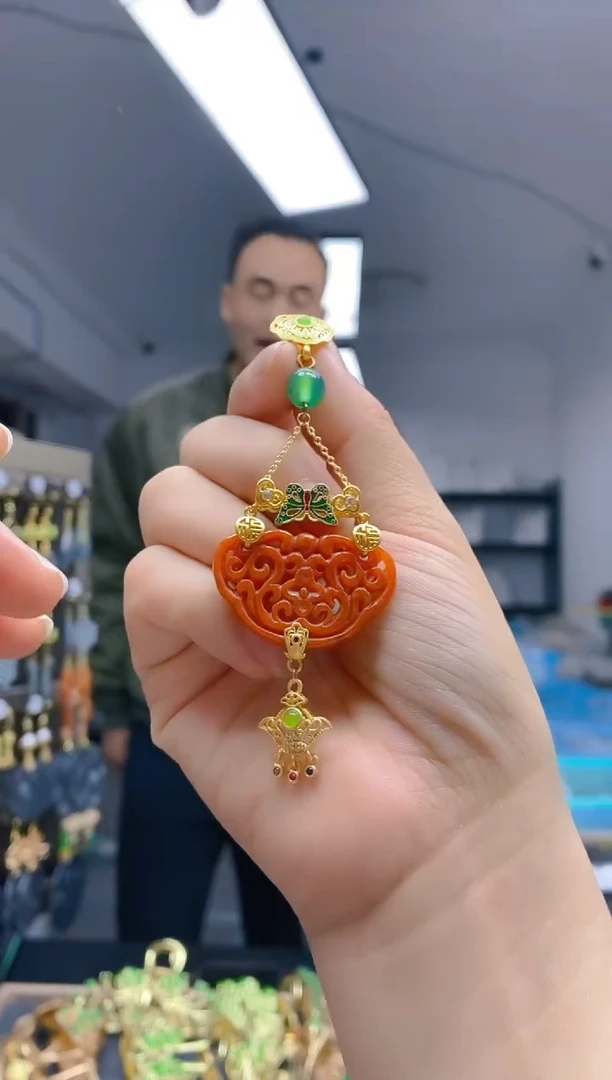 【闪购商品】翡翠耳饰合金156翡翠压襟