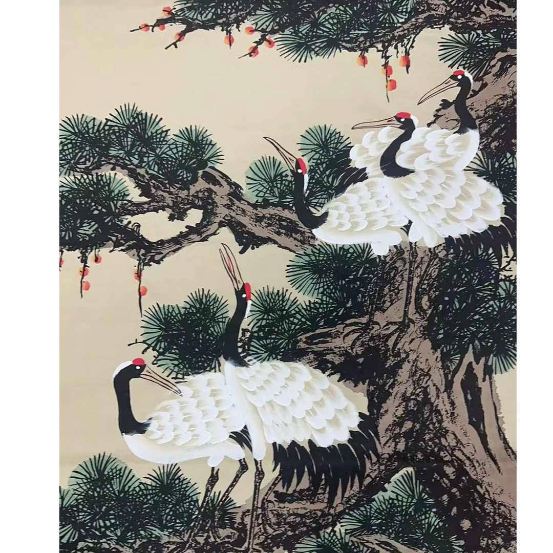 竖副松鹤延年作品