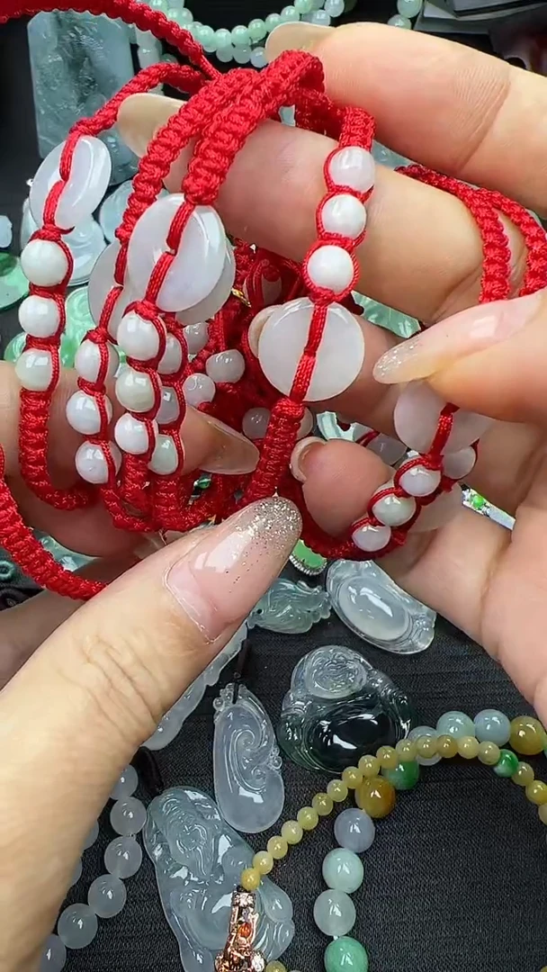 未镶嵌手绳翡翠平安扣多样性发其一