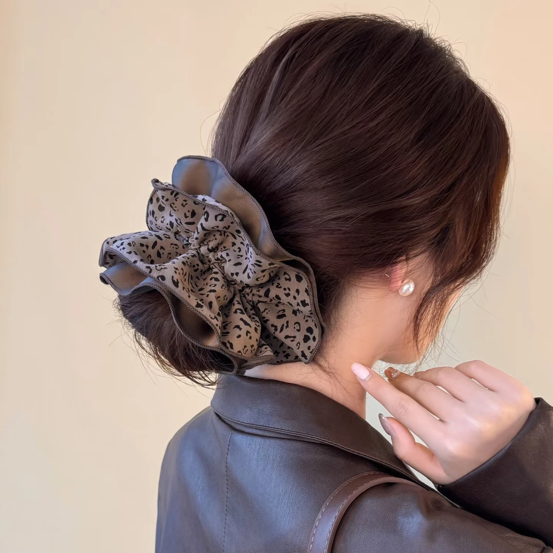 【直播间选款】发饰豹纹头绳绑头发丝绒大肠发圈小蛮腰500-699