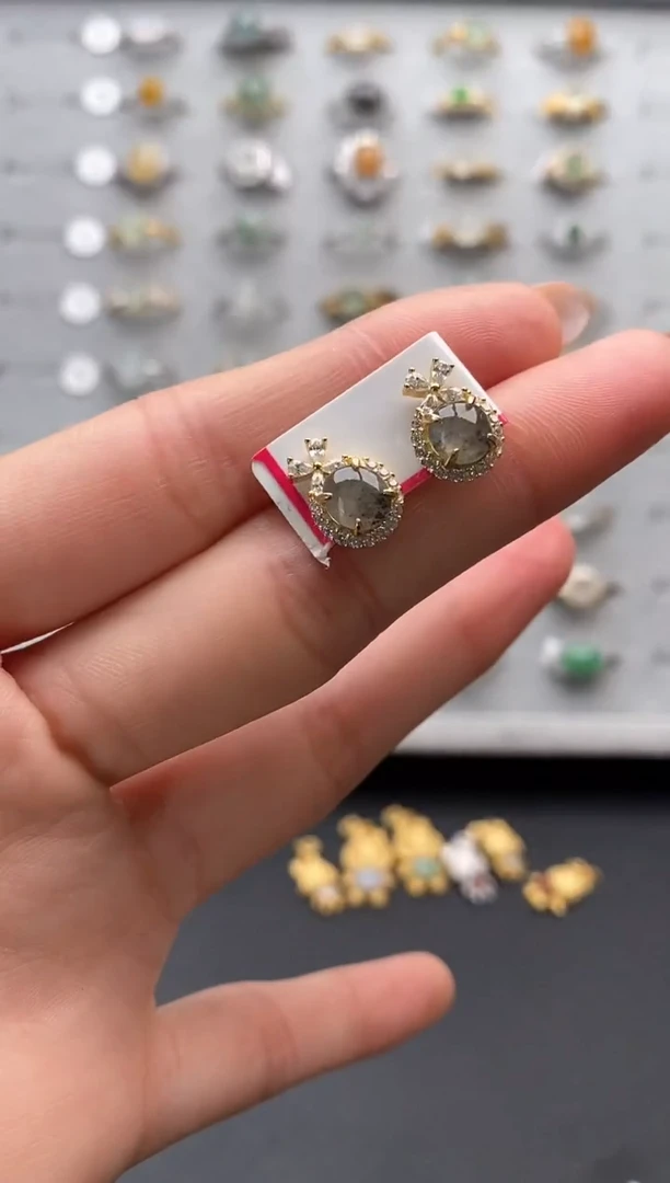 翡翠戒指银S925镶嵌天然翡翠A货2222+7