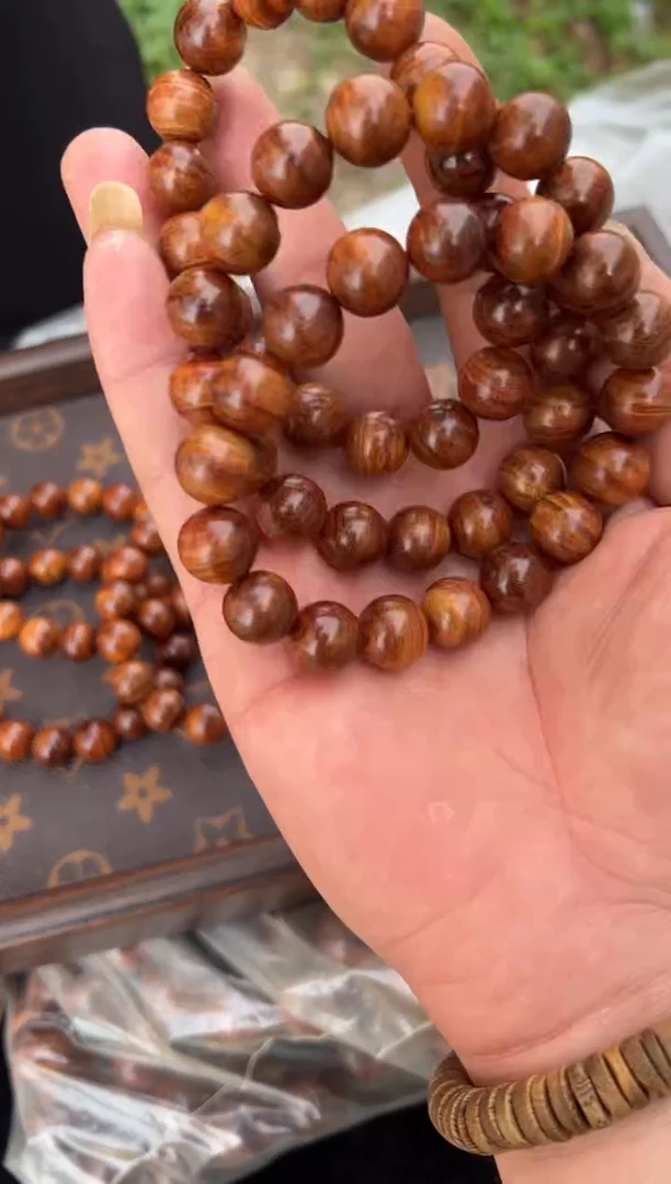 黄花梨/降香黄檀A034黄金底1.2圆珠手串49.9多样性发一