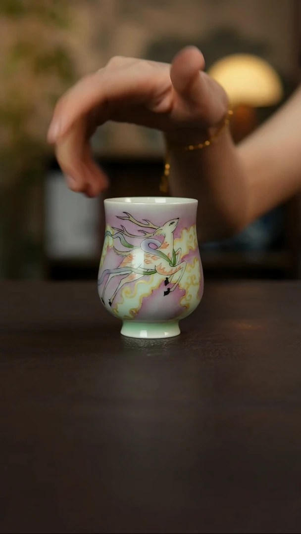 景德镇陶瓷杯碗柴烧多人