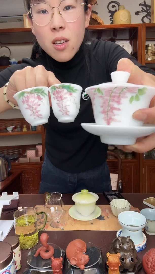 璞玉盖碗主人杯套组