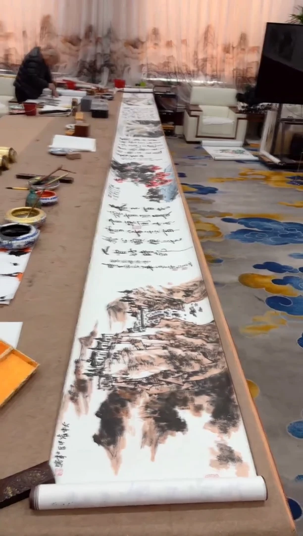 【闪购商品】书法曹红武 书画合作长卷