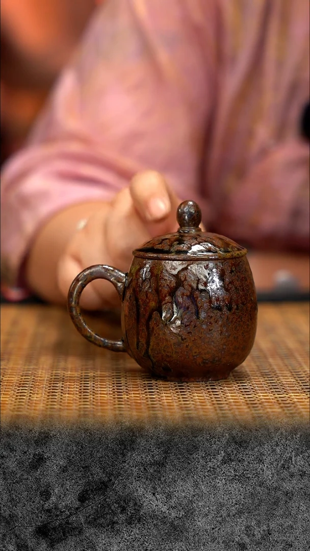 紫砂 宜兴紫砂 GFY 沉香木 小盖杯