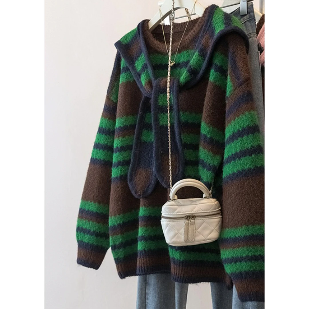 咖色披肩两件套毛衣女2025新款冬季软糯慵懒美拉德针织衫上衣