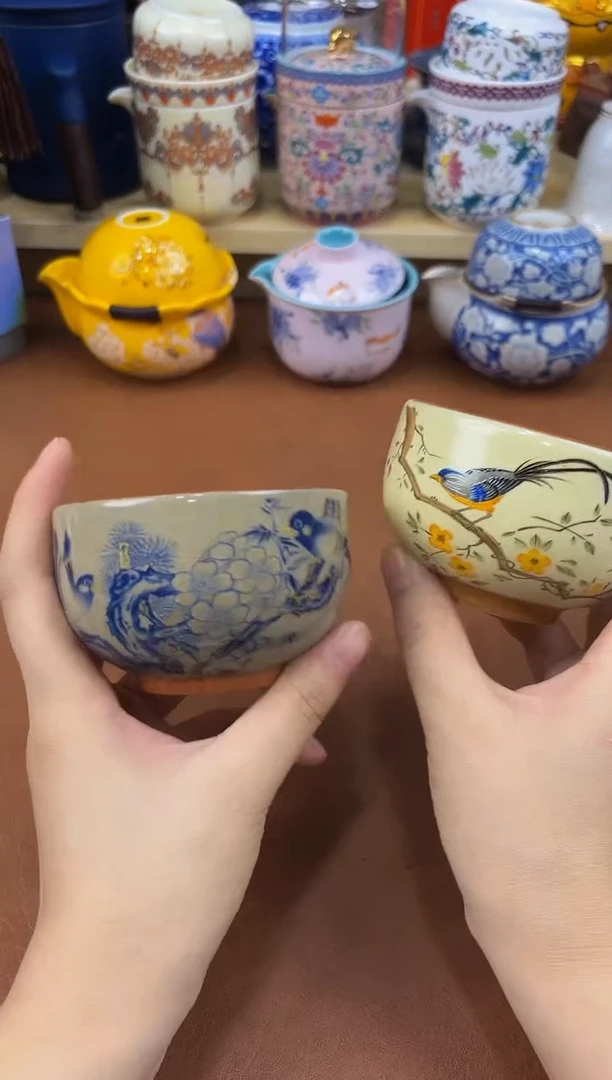 陶瓷茶具摆件旅行套组