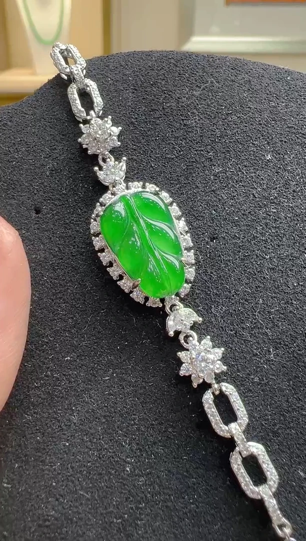 【闪购商品】翡翠手链银S925镶嵌多样性发货拍一发一