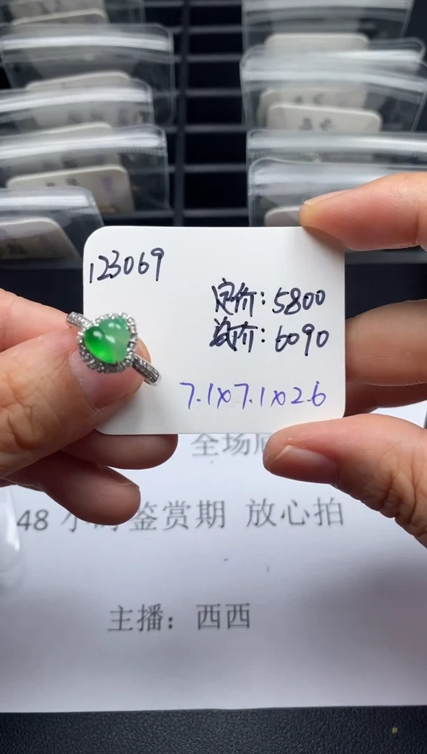 吊坠(不含链)18K金镶嵌翡翠123069