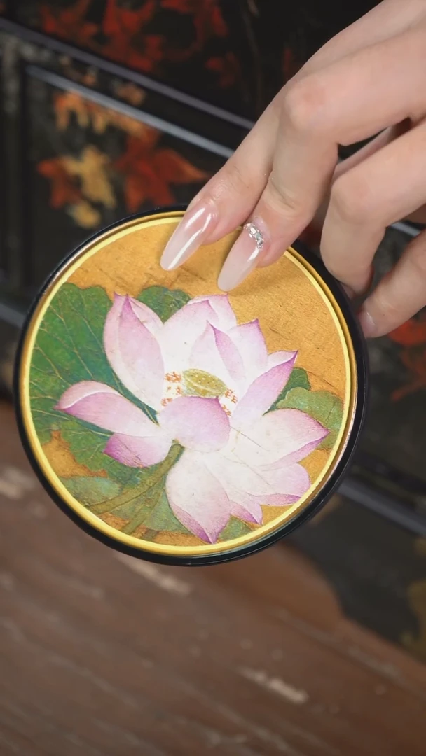 壹藏贰宝出水芙蓉杯垫一片