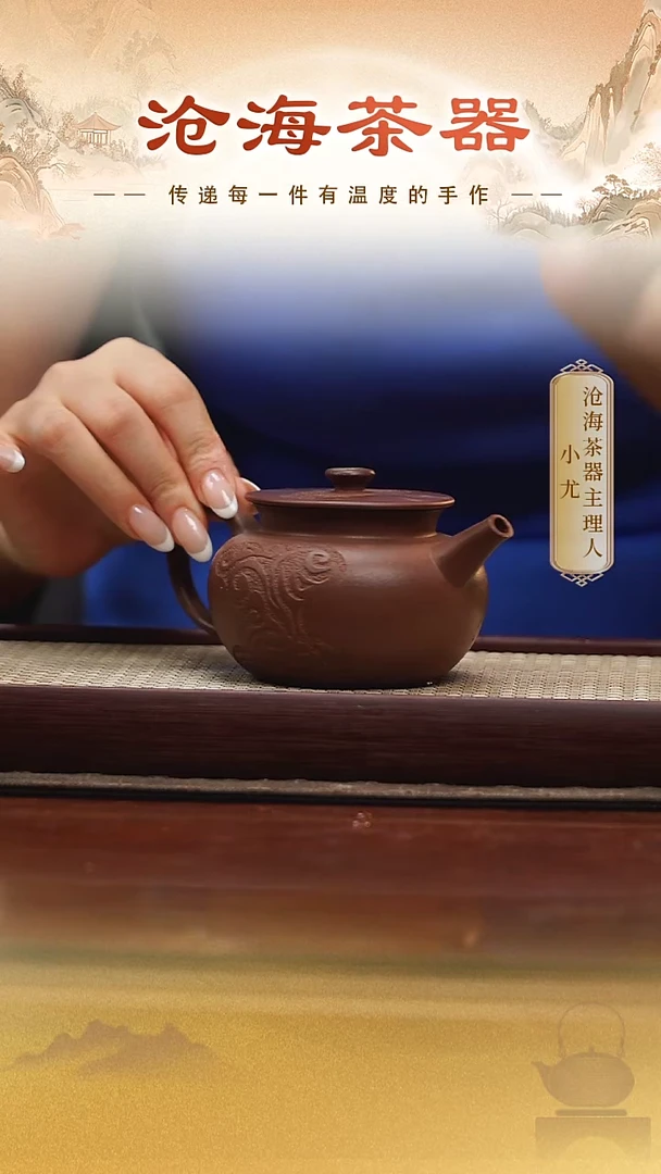 茶壶紫砂《葛军陶防 彩顶》