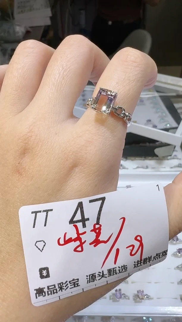 【闪购商品】水晶戒指银S925镶嵌多样性发一TT47