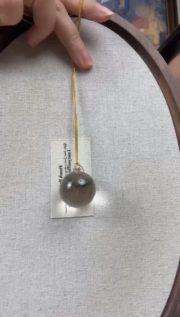 吊坠(赠链)18K金镶嵌水晶纯天然水晶吊坠