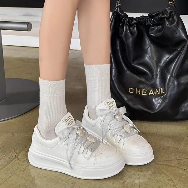 新款牛皮小白鞋25215金色