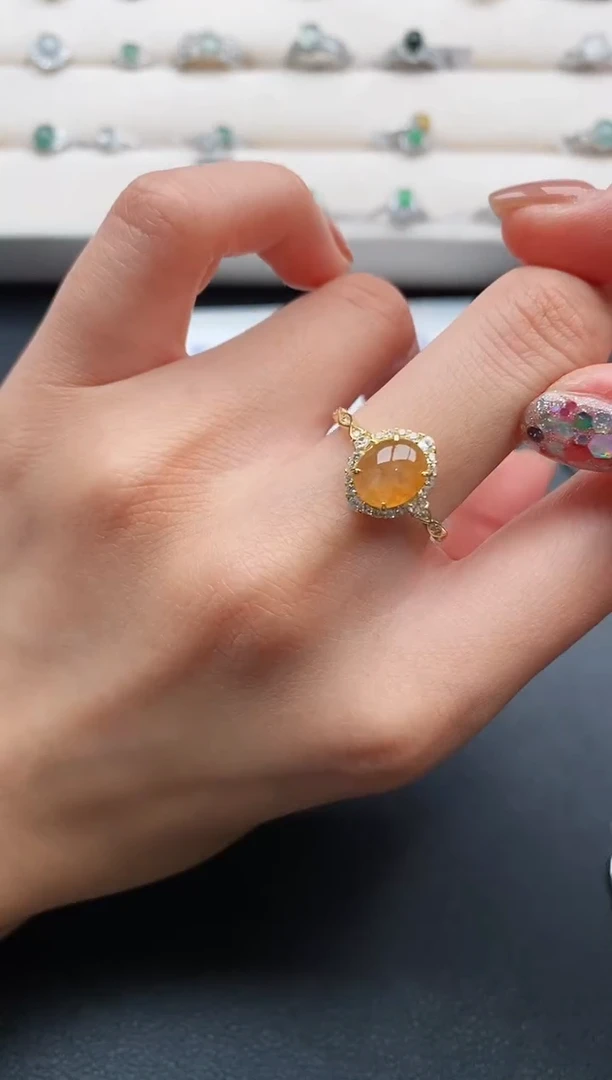 银S925镶嵌戒指翡翠2222222+10