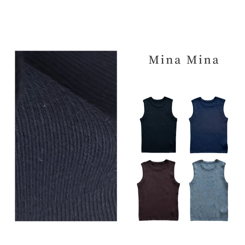 Mina【四色背心】2025秋 小众简约修身型极简风背心吊带 2025Q70131