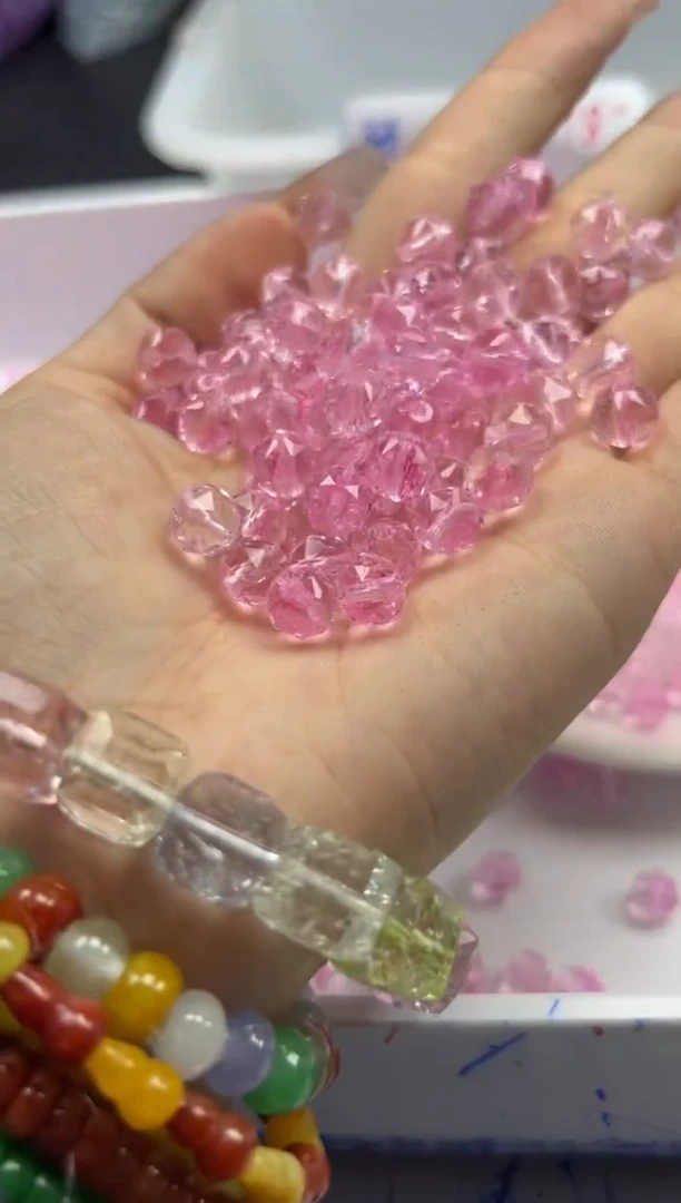 未镶嵌颈饰水晶w1812粉阿赛切面8mm*30颗