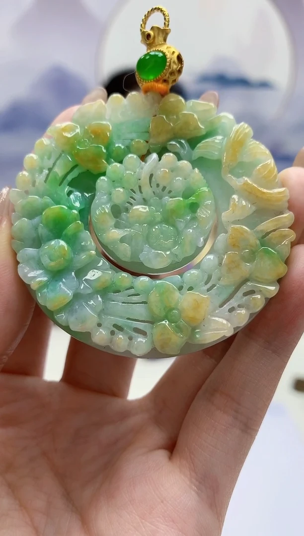 【闪购商品】定制翡翠未镶嵌4902jw-毛货挂件118