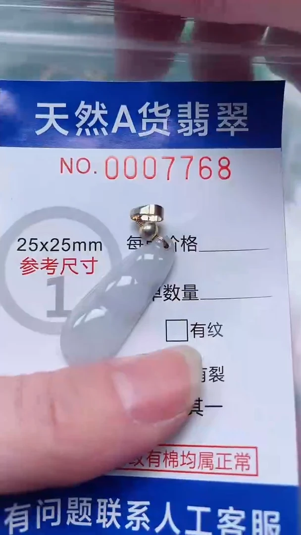 翡翠未镶嵌吊坠(赠链)1