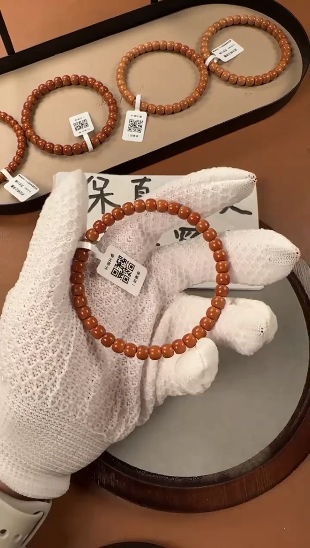 手串橄榄核6.0mm核尖单圈手串，老挝一代核，s级老料籽